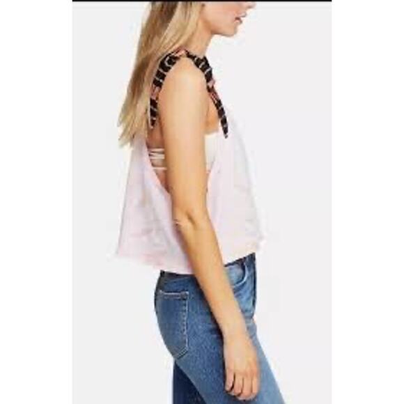 Free People NWT Women's KOA Pink Tie Dye Cropped Tank Size Large - Picture 7 of 9